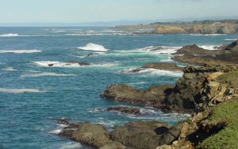 Mendocino Beach cliffs